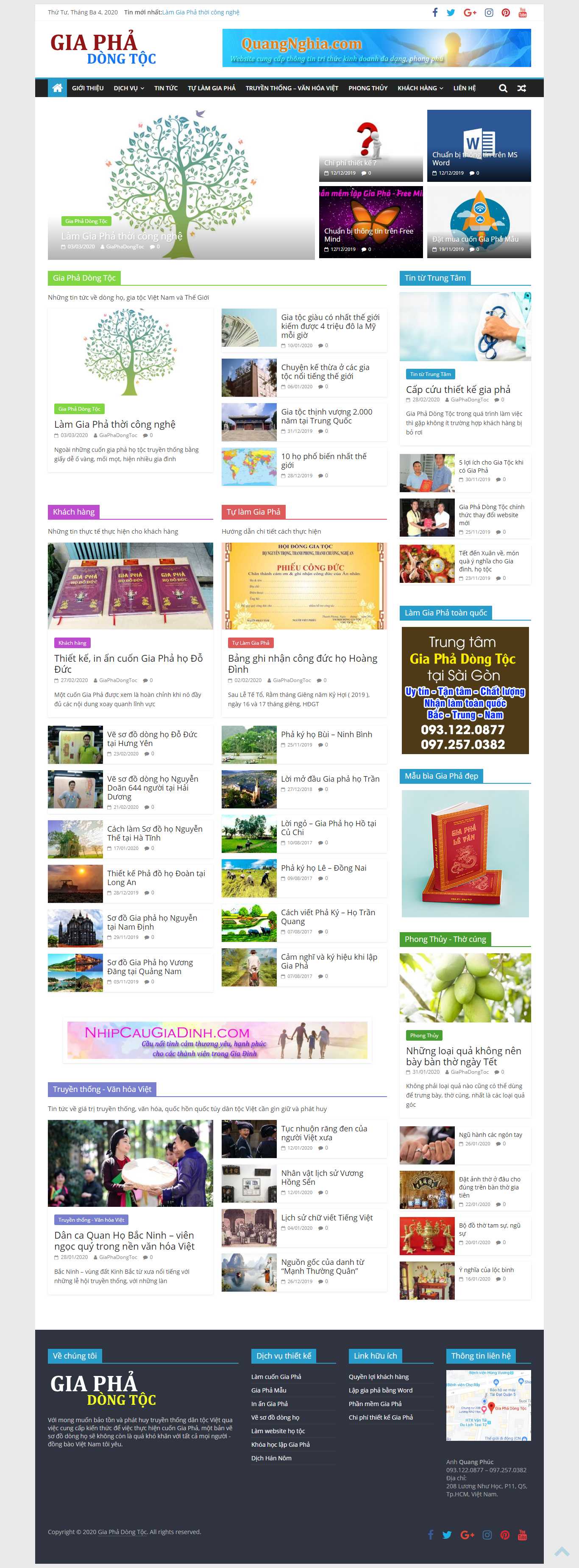 Thiết kế Web gia phả - phả đồ giaphadongtoc.com