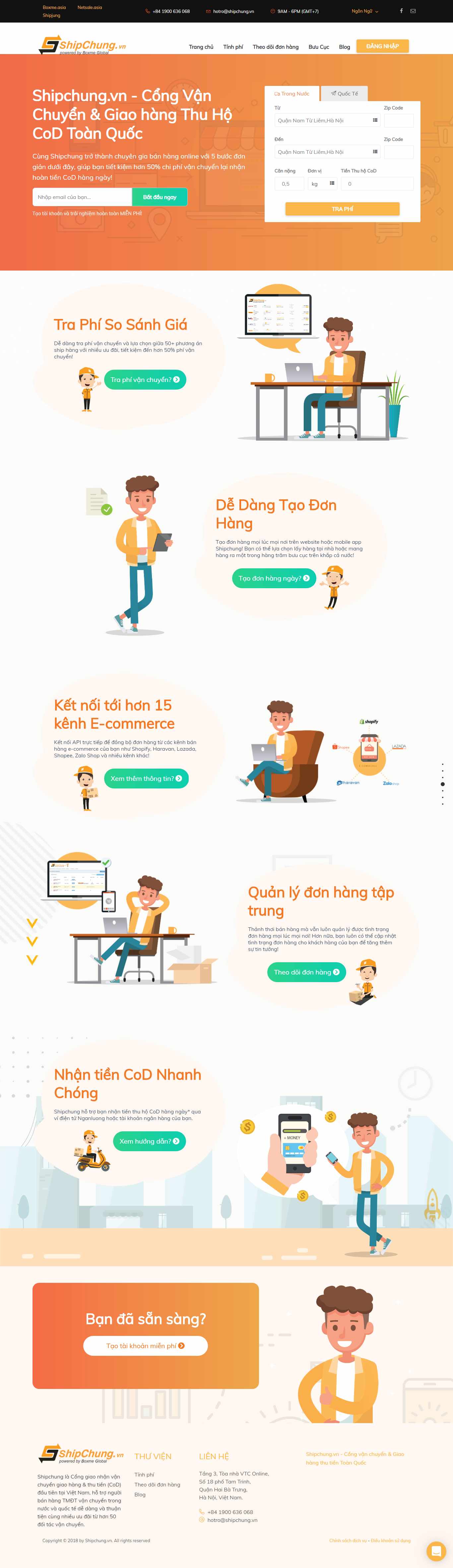 Thiết kế Web giao hàng - ship hàng shipchung.vn