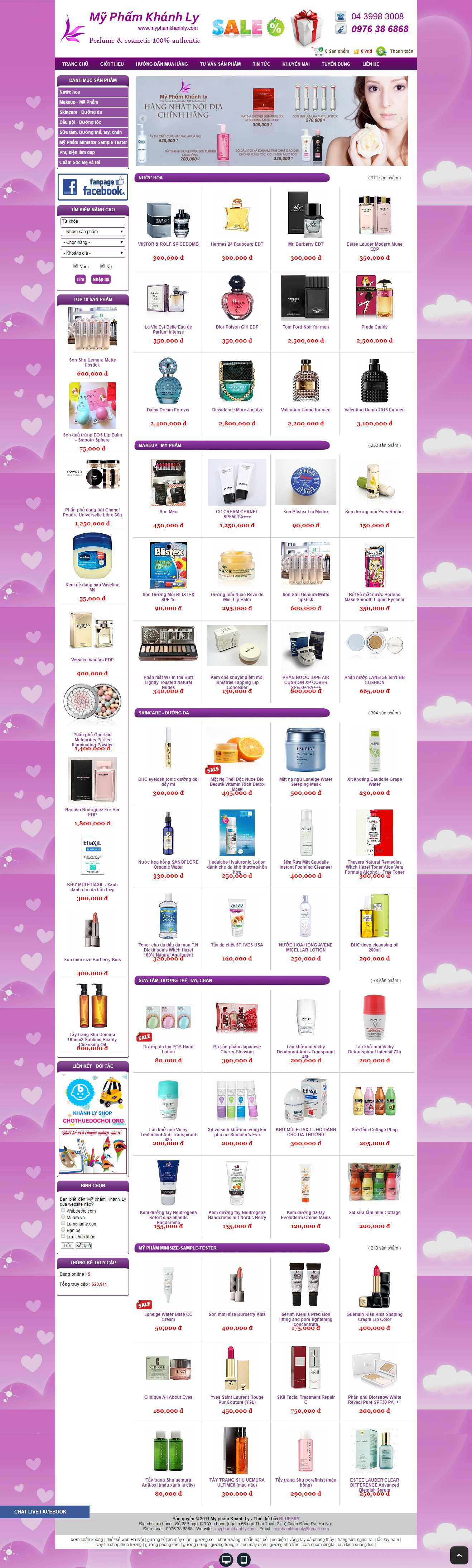 Thiết kế Web hàng xách tay myphamkhanhly.com