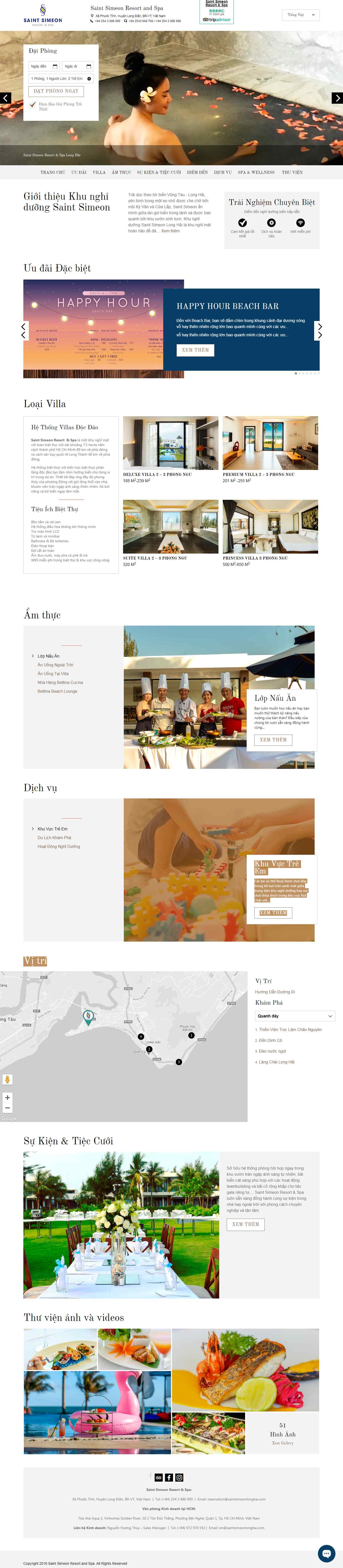 Thiết kế Web khu nghỉ dưỡng saintsimeonlonghai.com