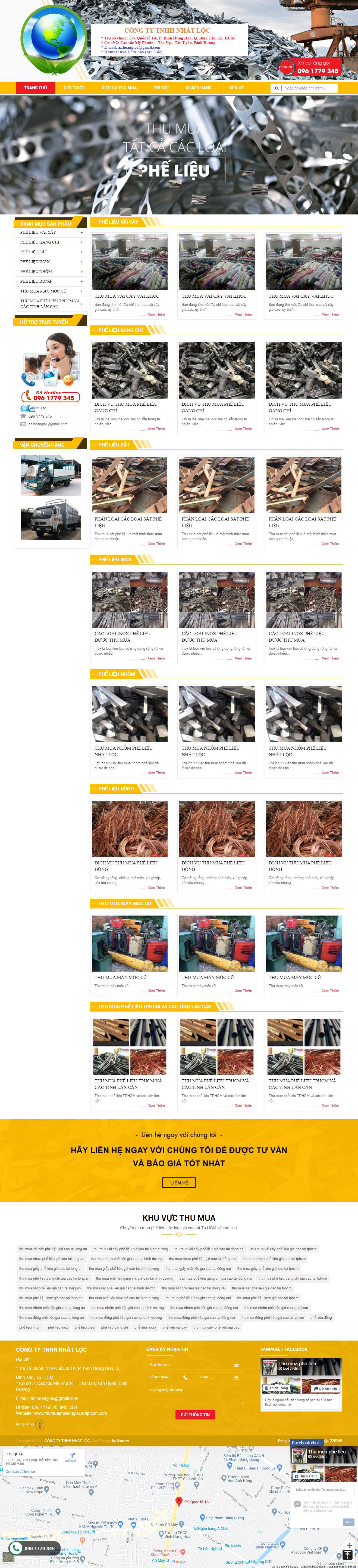 Thiết kế Web kinh doanh phế liệu thumuaphelieugiacaotphcm.com