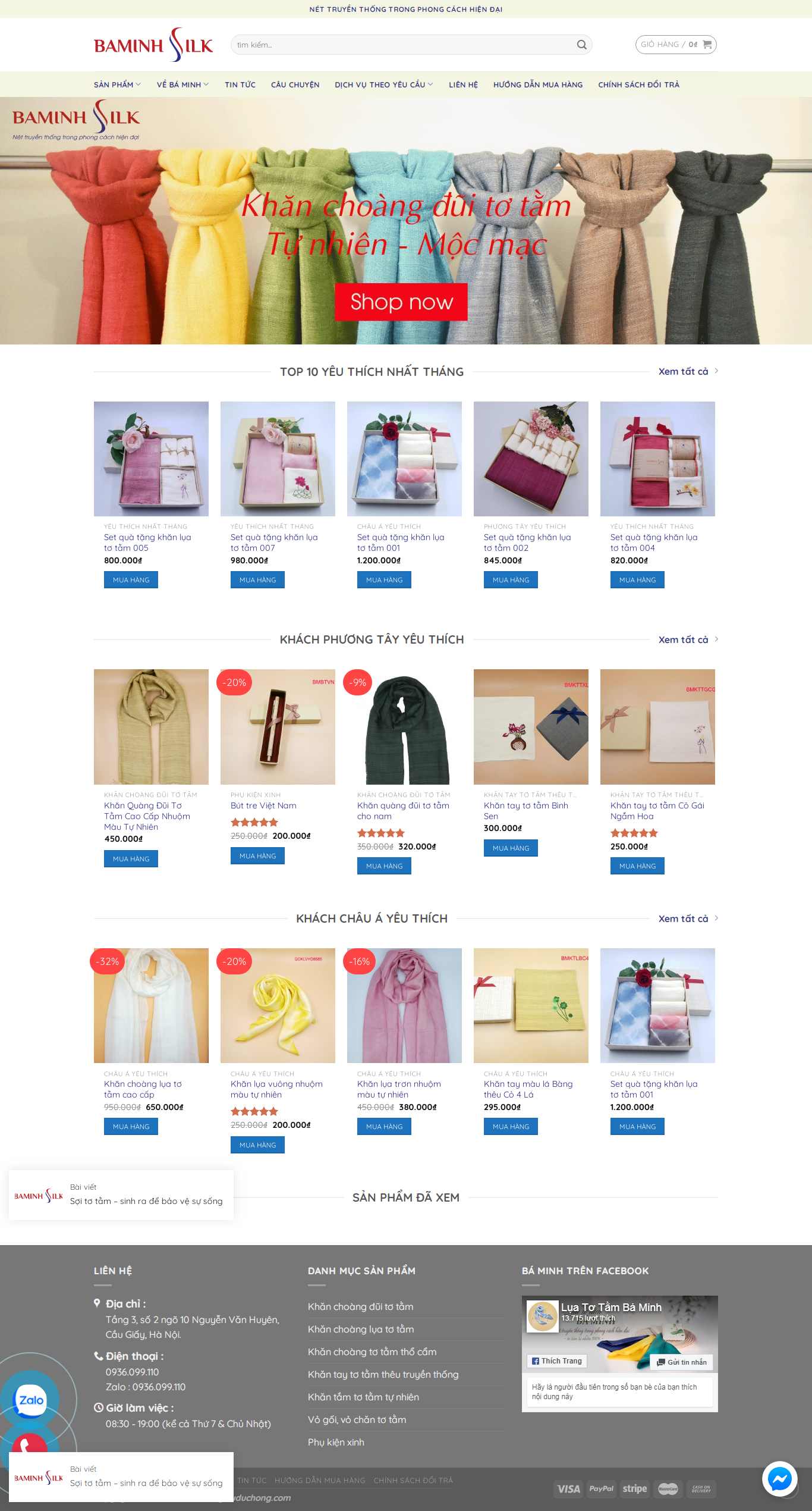 Thiết kế Web lụa tơ tằm baminh.com