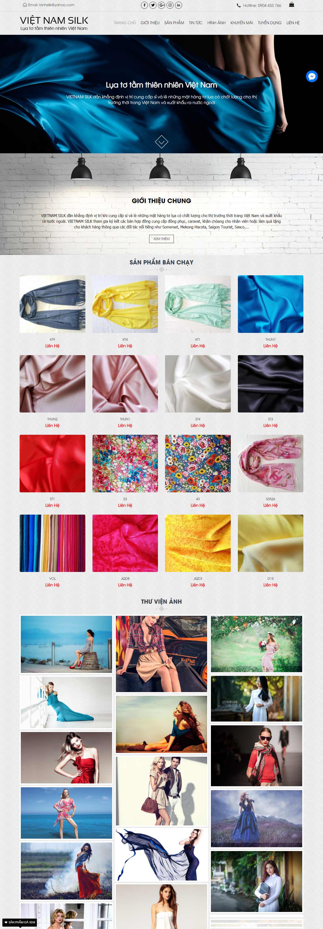 Thiết kế Web lụa tơ tằm toluavietnam.com