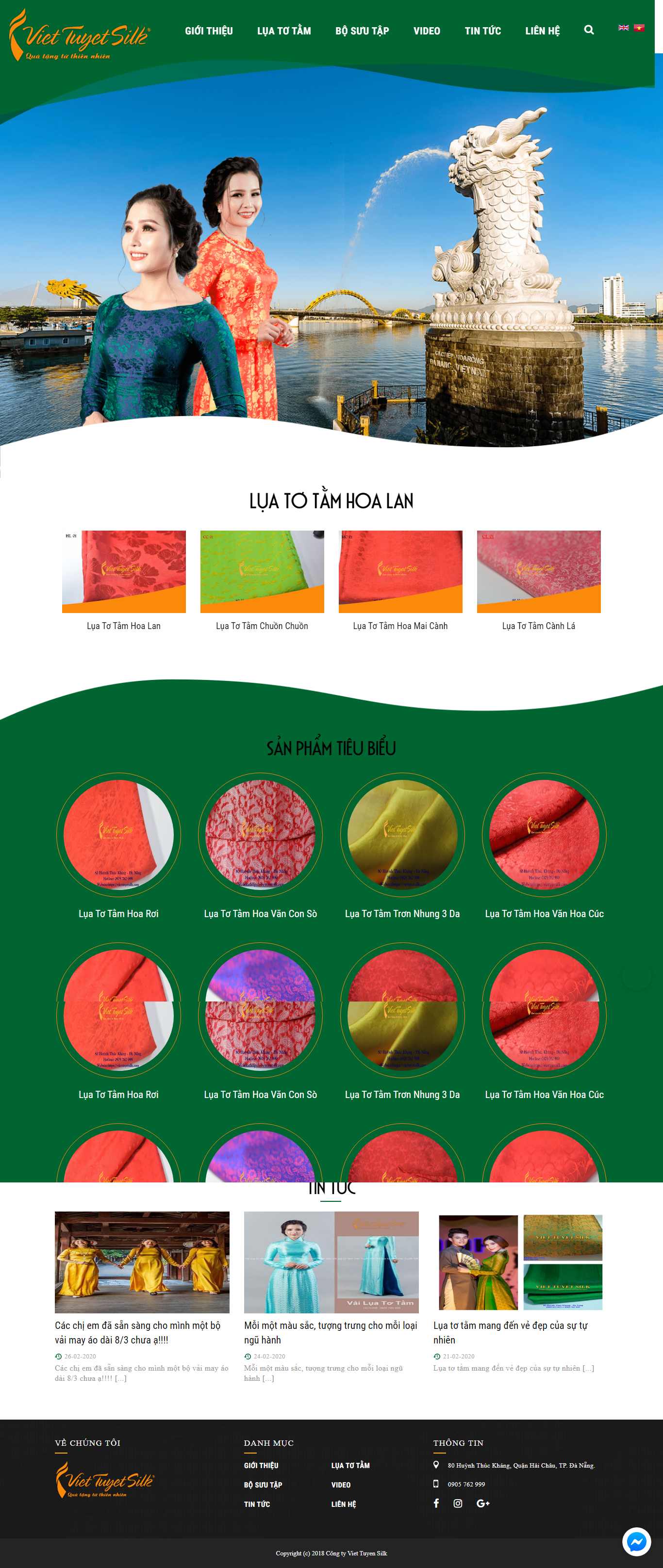 Thiết kế Web lụa tơ tằm viettuyetsilk.com