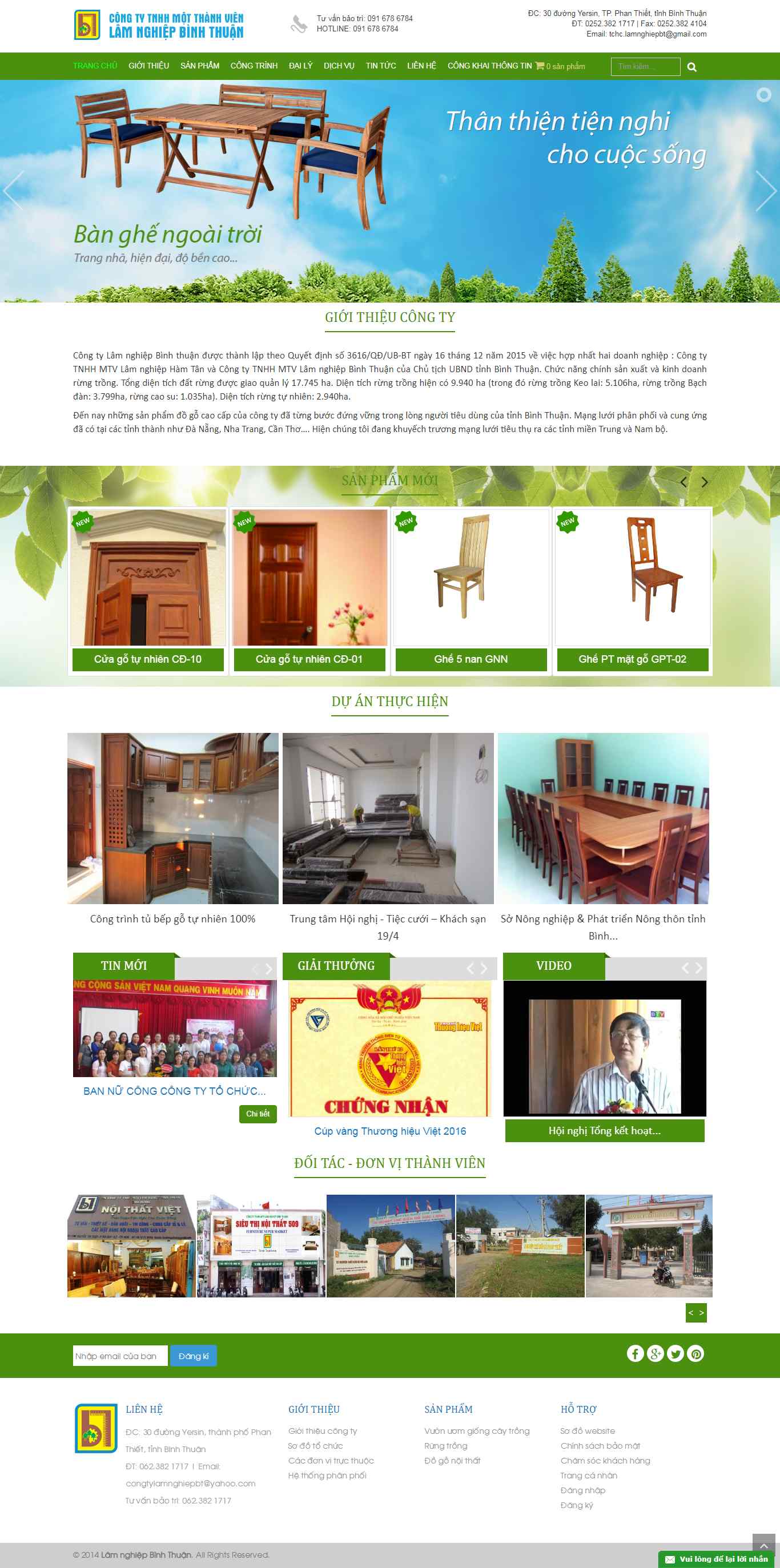 Thiết kế Web lâm nghiệp lamnghiepbinhthuan.com