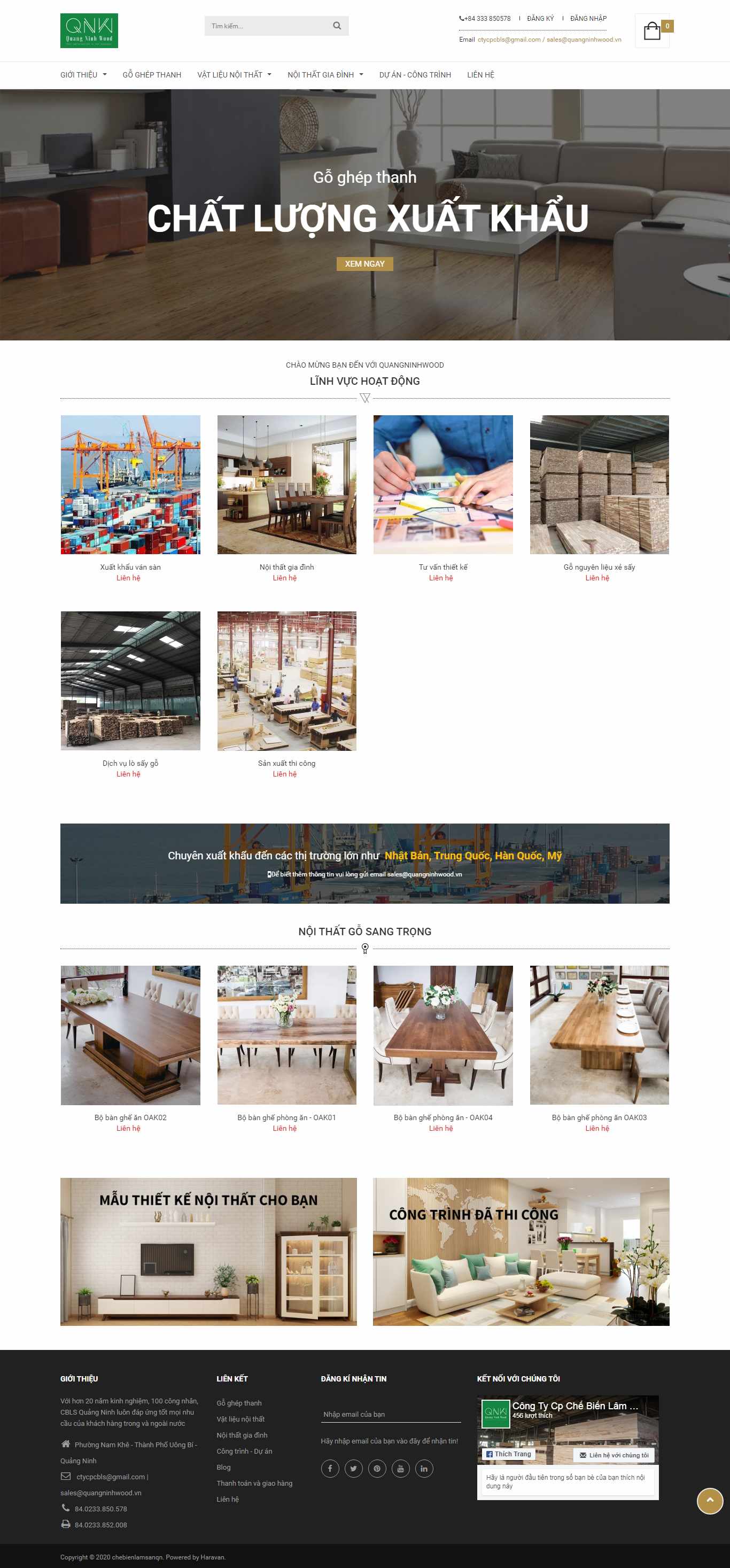 Thiết kế Web lâm sản quangninhwood.vn