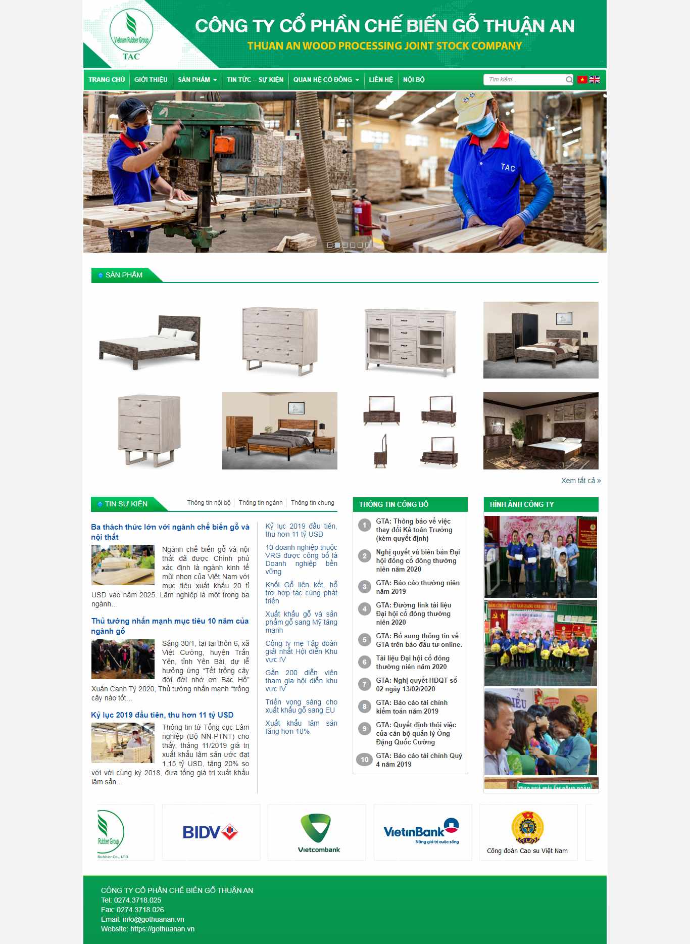 Thiết kế Web lâm sản gothuanan.vn