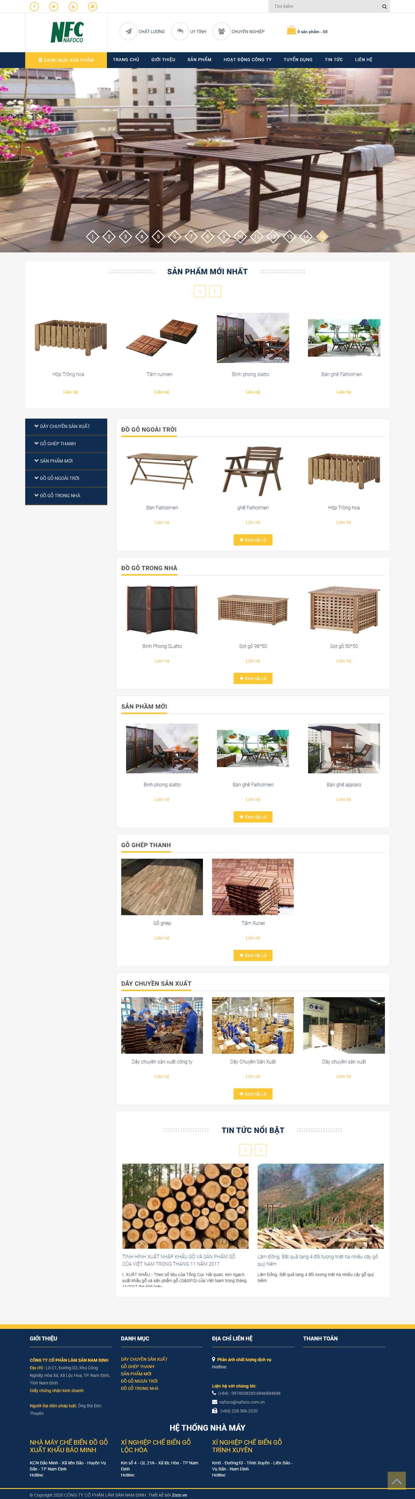 Thiết kế Web lâm sản nafoco.com.vn