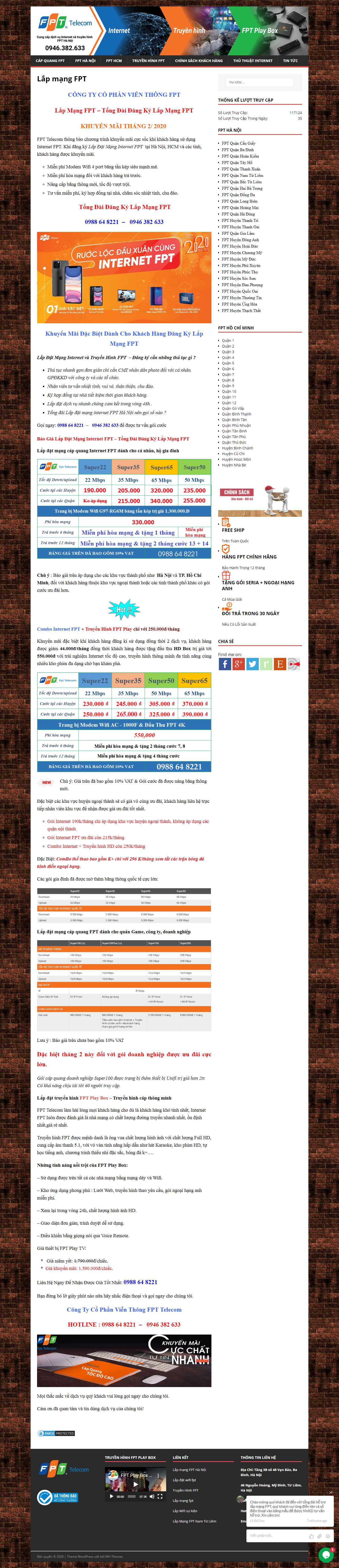Thiết kế Web lắp đặt mạng internet lapmangfptsieutoc.net