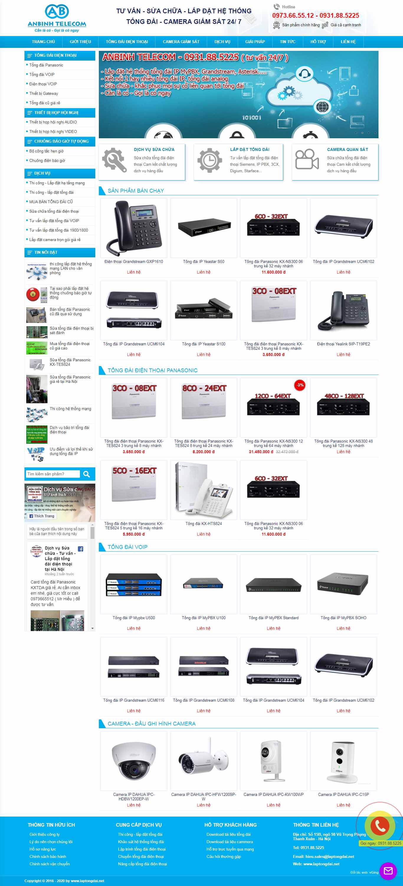 Thiết kế Web lắp tổng đài laptongdai.net