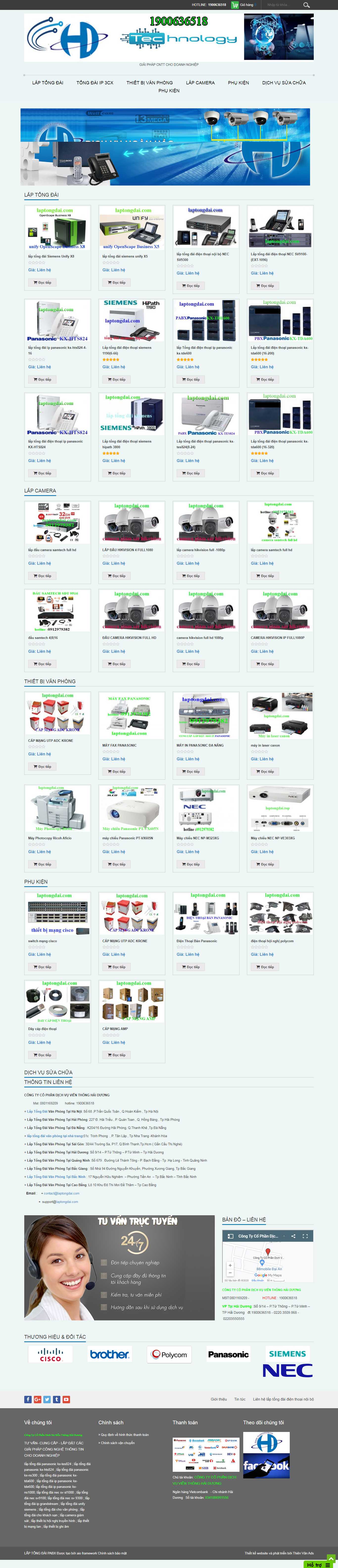 Thiết kế Web lắp tổng đài laptongdai.com