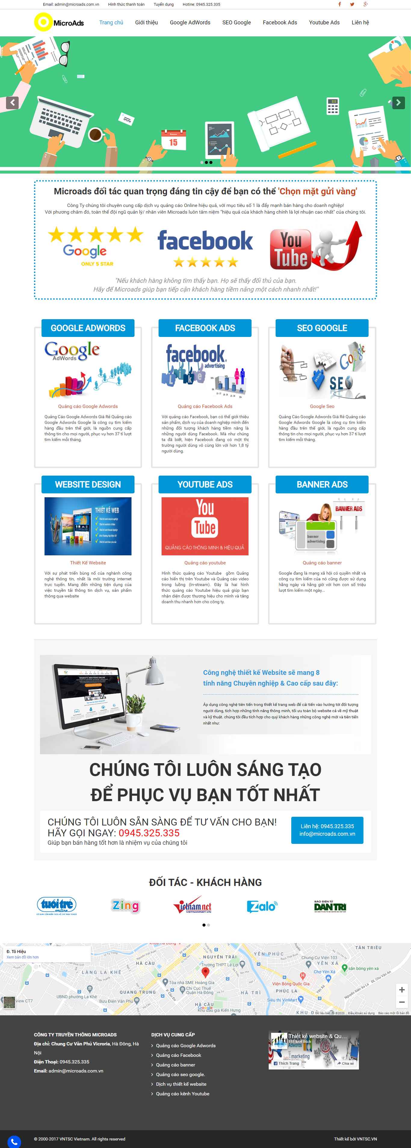 Thiết kế Web quảng cáo banner microads.com.vn