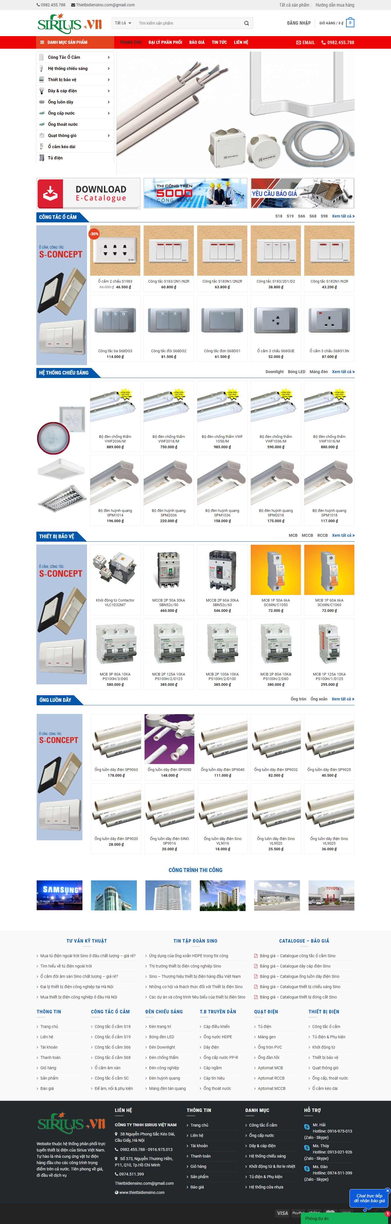 Thiết kế Web điện dân dụng thietbidiensino.com