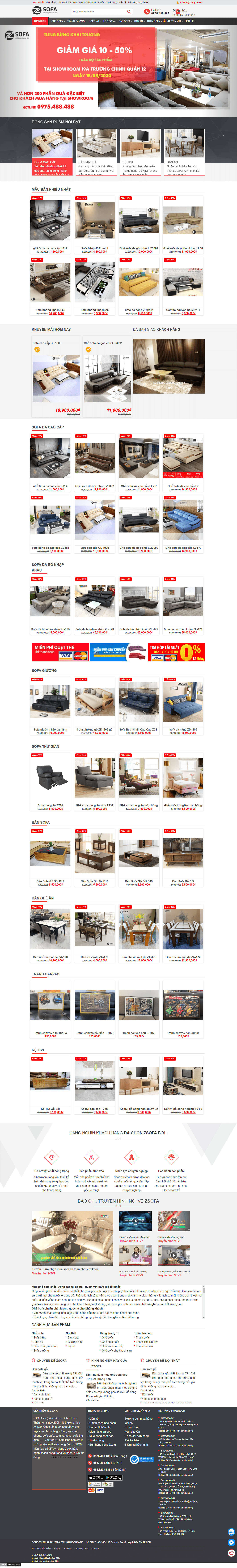 Thiết kế Web bán sofa zsofa.vn