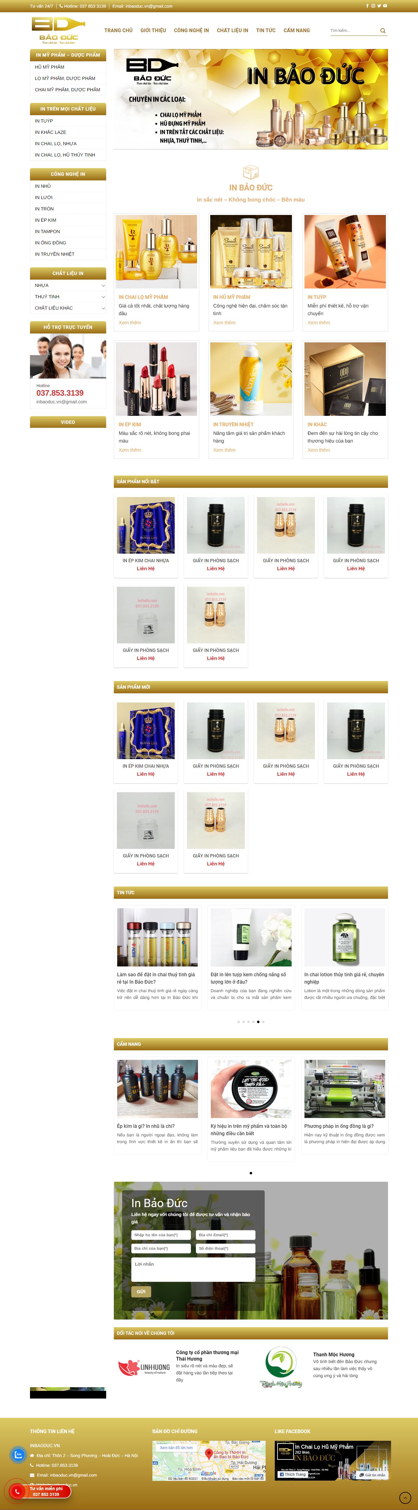 Thiết kế Web huyện thanh trì inbaoduc.vn