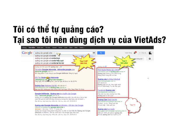 Tôi có thể tự quảng cáo? Tại sao tôi nên dùng dịch vụ của VietAds?