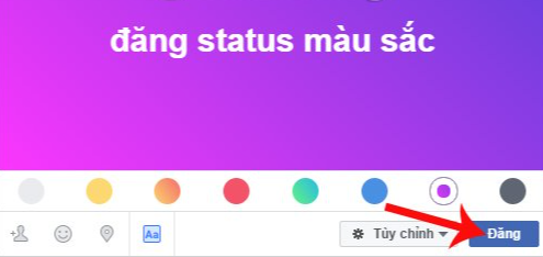 Cách đăng với nền nhiều màu sắc trên Facebook Android