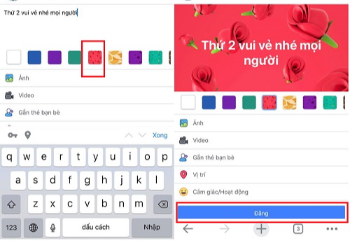 Hướng dẫn cách viết status dài trên nền màu Facebook