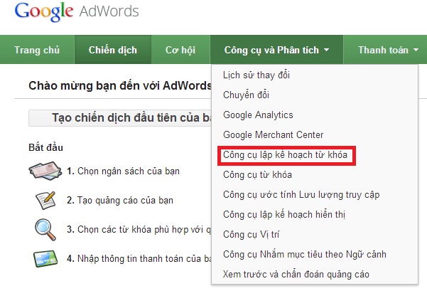 Các Cộng Cụ Phân Tích Trong Google Ads