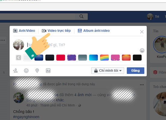 Hướng dẫn live stream trên Facebook trên máy tính
