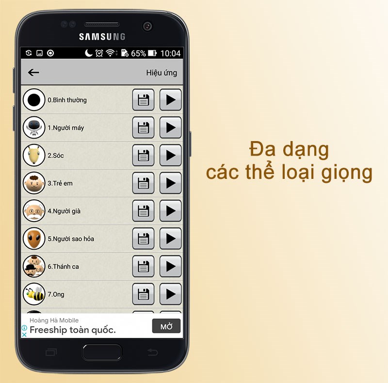 Voice changer - Ứng dụng thay đổi giọng nói nam, nữ, em bé,...