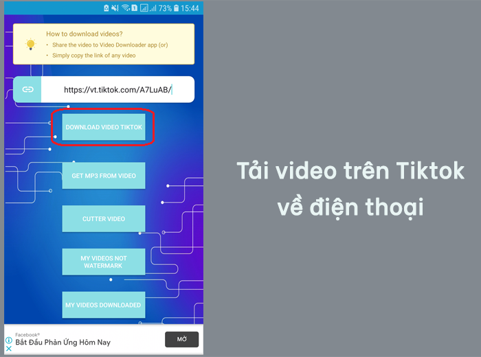 Tiktok Download: Ứng dụng tải video Tiktok không dính logo
