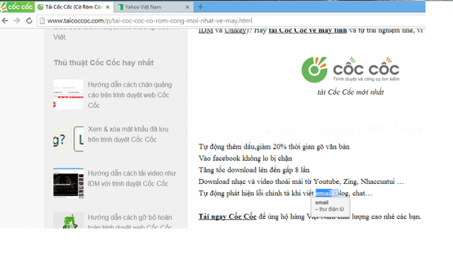 Tính năng  của Cốc Cốc: dịch Anh - Việt nhanh khi lướt web hiệu quả?