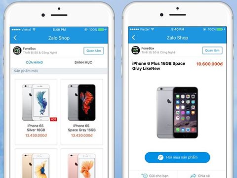 Zalo ra mắt tính năng Shop cho doanh nghiệp?