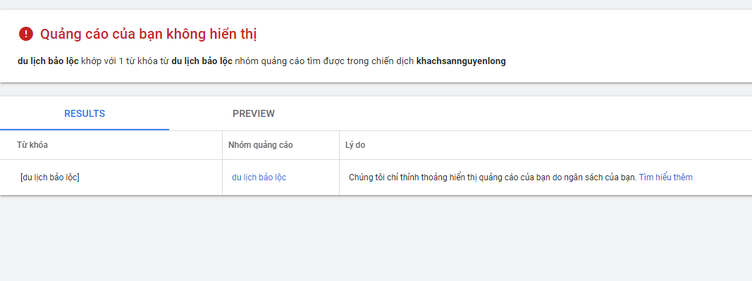 Tôi thấy quảng cáo Google không hiển thị thường xuyên?