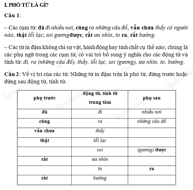 Phó từ là gì? Những ý nghĩa của Phó từ