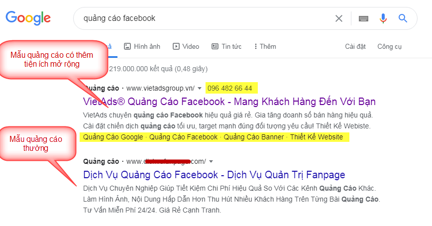 Tiện Ích Mở Rộng Quảng Cáo Google Website nha khoa