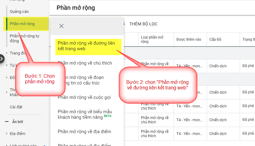 Tiện Ích Mở Rộng Quảng Cáo Google Website nha khoa
