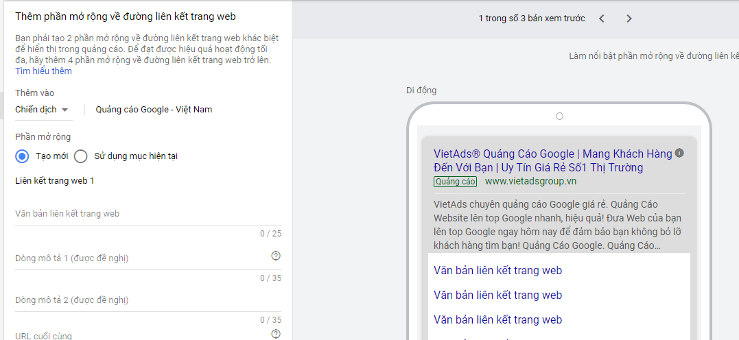 Tiện Ích Mở Rộng Quảng Cáo Google Website nha khoa