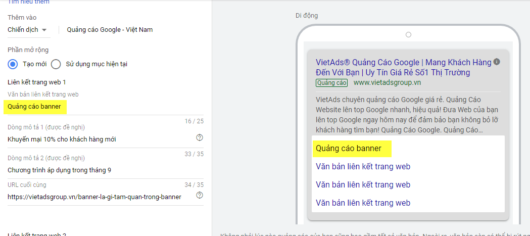 Tiện Ích Mở Rộng Quảng Cáo Google Website nha khoa