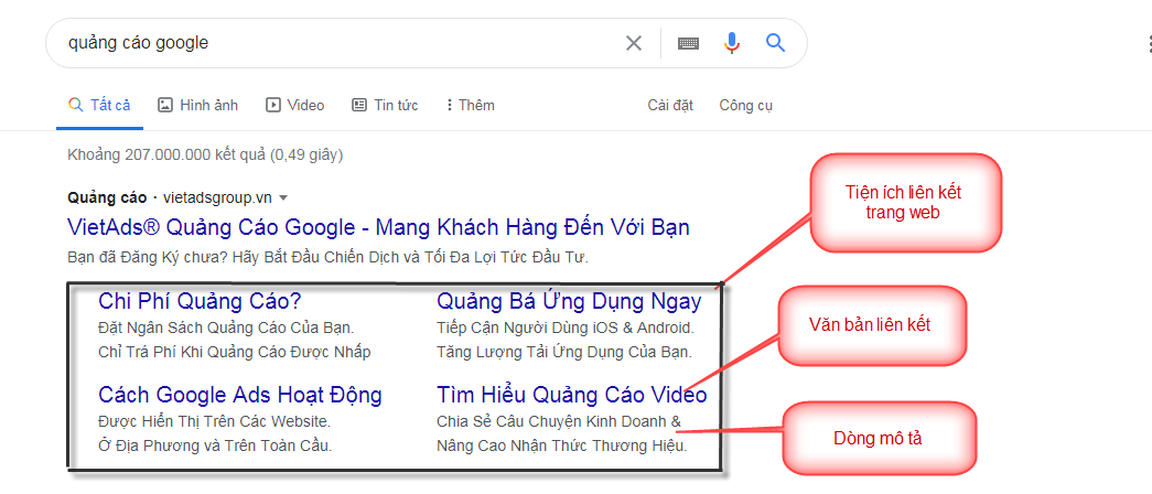 Tiện Ích Mở Rộng Quảng Cáo Google Website nha khoa