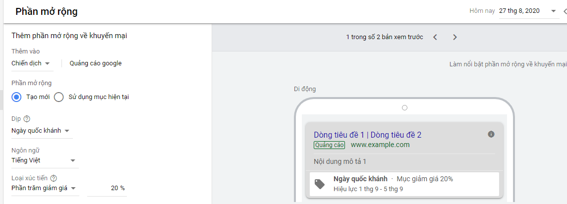 Tiện Ích Mở Rộng Quảng Cáo Google Website nha khoa