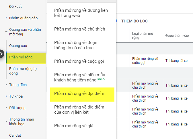 Tiện Ích Mở Rộng Quảng Cáo Google Website nha khoa