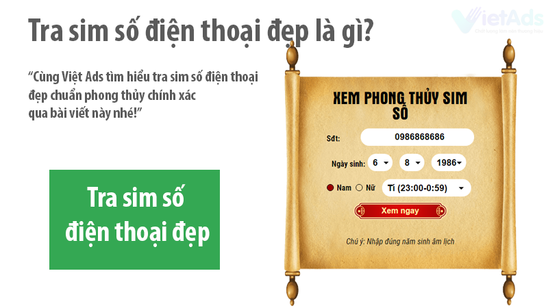 Tra sim số điện thoại đẹp chuẩn phong thủy chính xác?